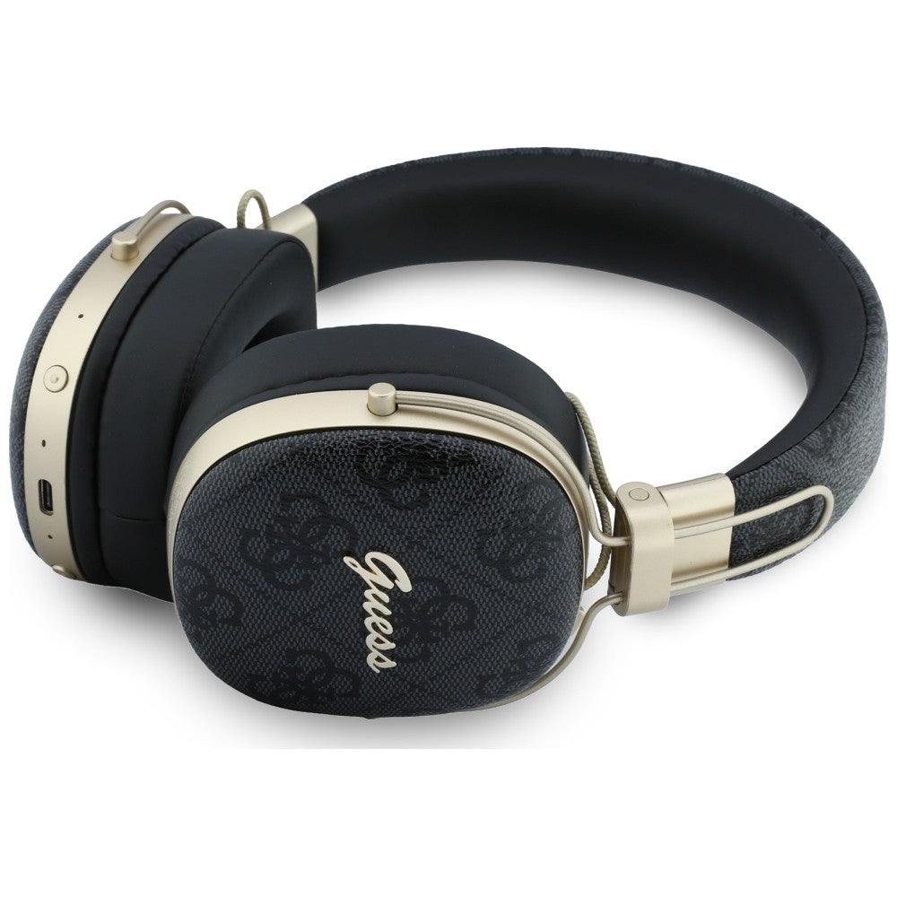 Auricolari Bluetooth Guess Metal 4G Script Logo, A2DP, Nero