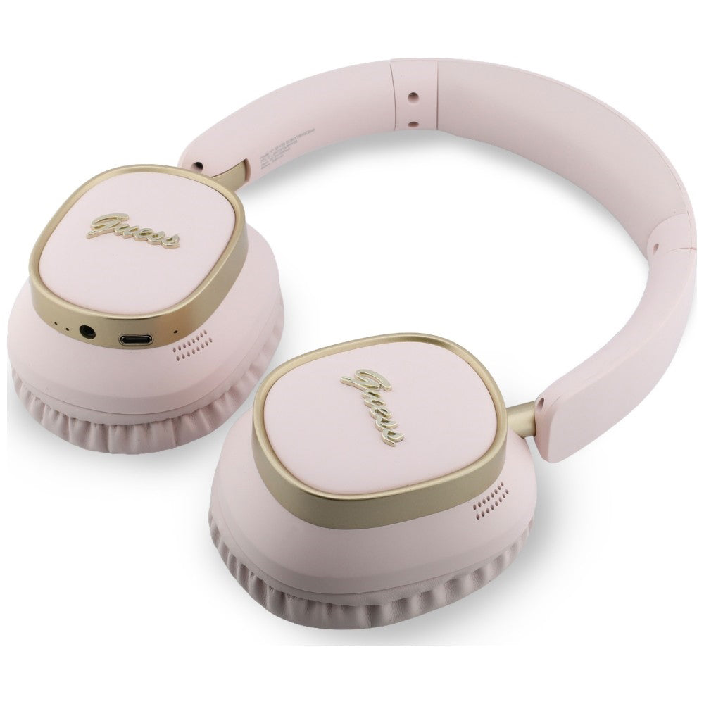 Auricolare Bluetooth Guess Rectangle Metal Script, A2DP, Rosa