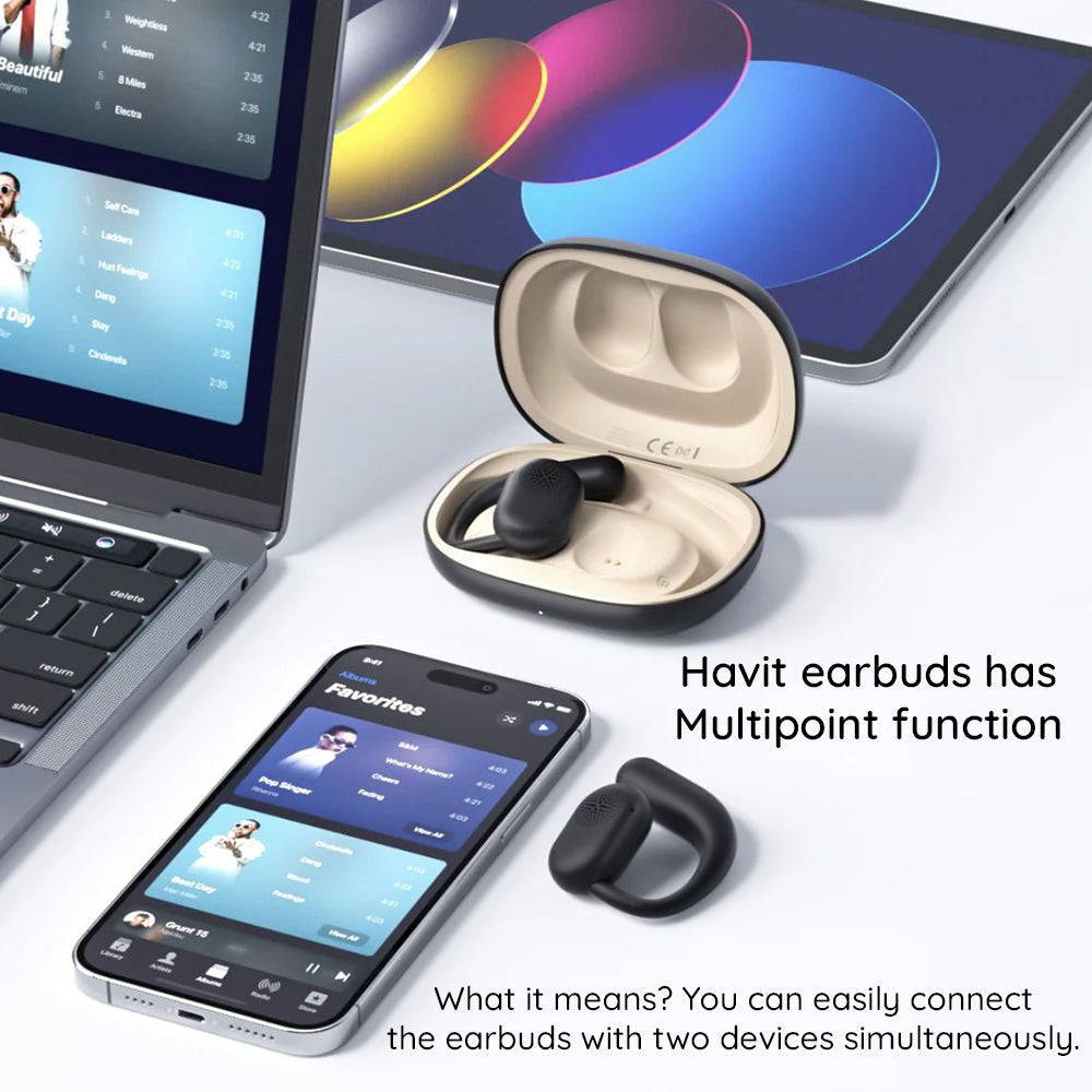 Auricolari Bluetooth HAVIT OWS914, TWS, Nero