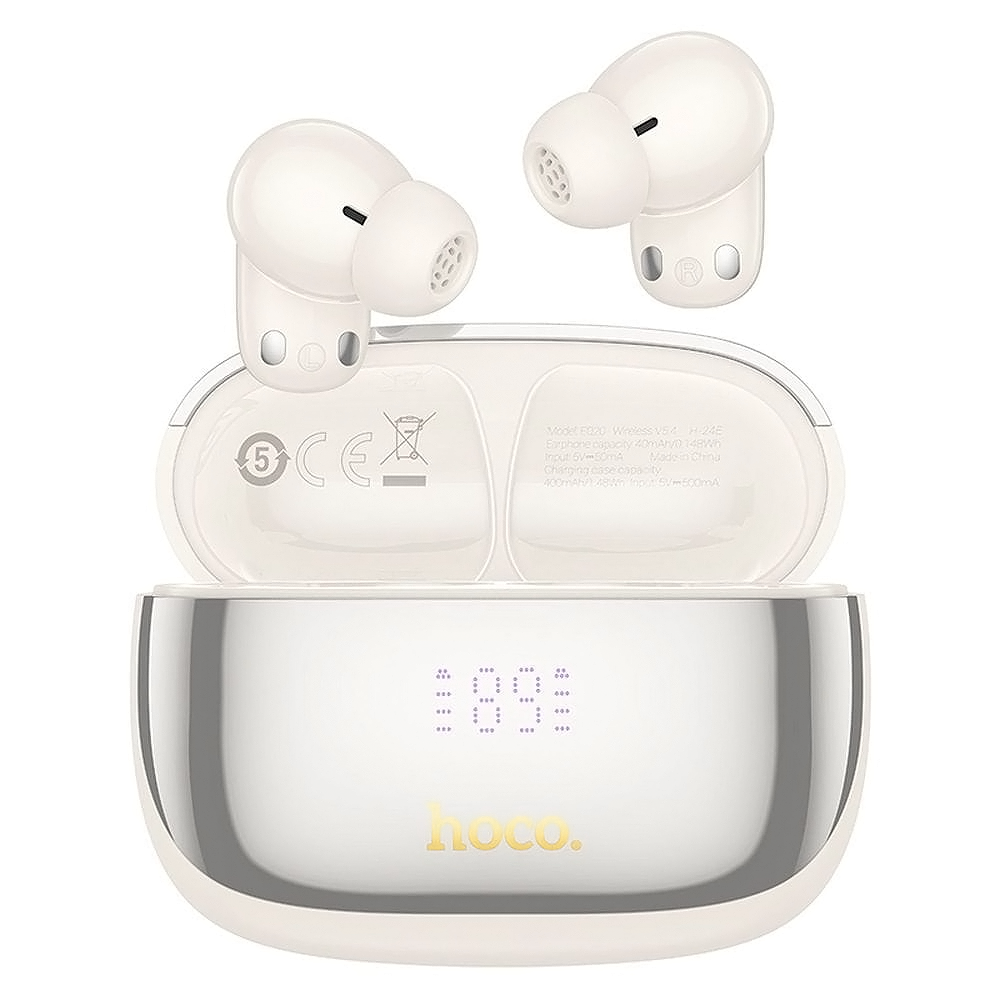 HOCO EQ20 Bluetooth Handsfree, TWS, ANC, MultiPoint, White