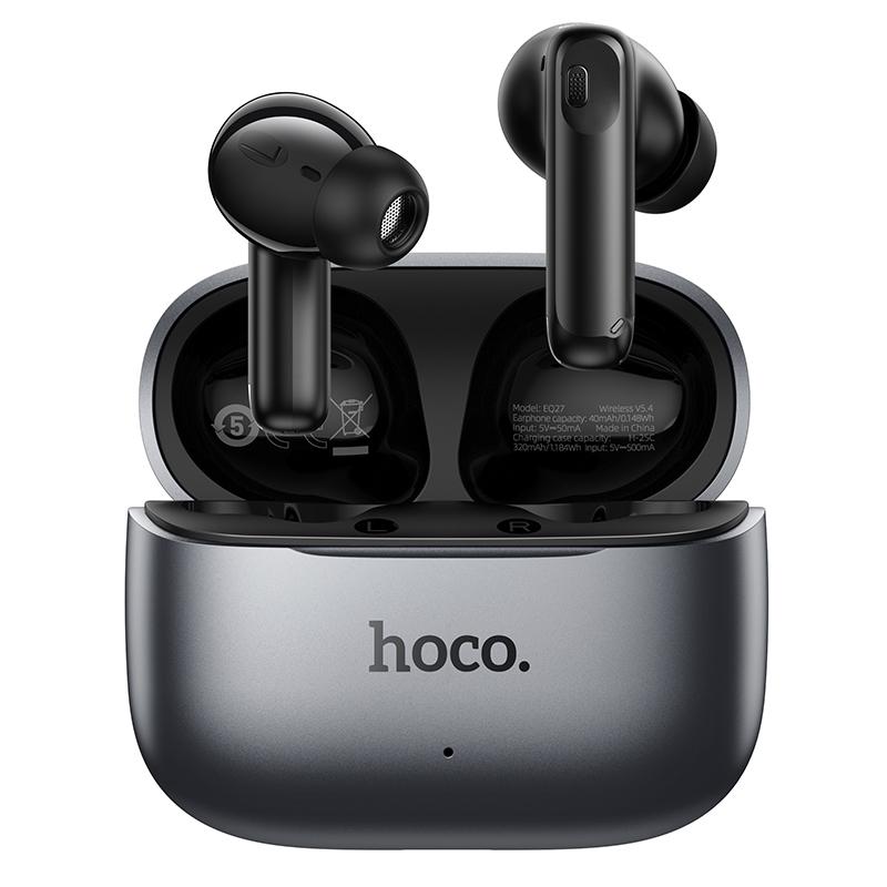 Auricolare Bluetooth HOCO EQ27 AI Translation, TWS, ANC, Grigio