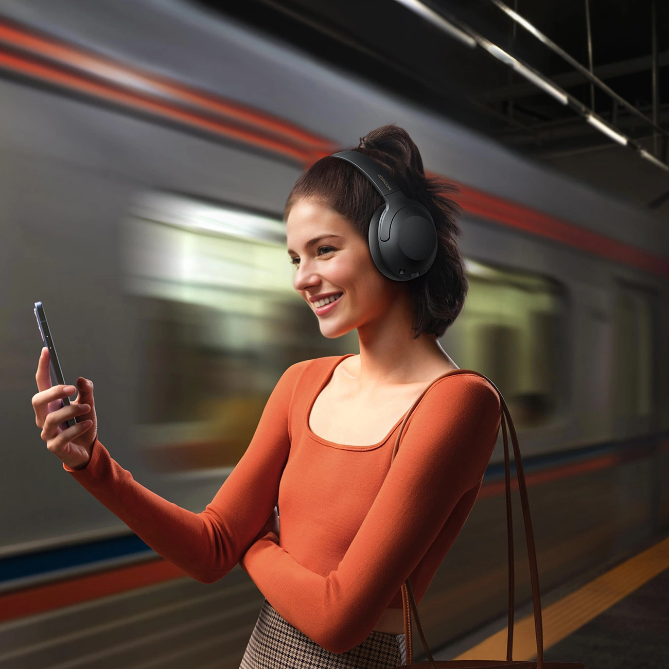 Auricolare Bluetooth Joyroom JR-JH2, A2DP, ANC, Nero