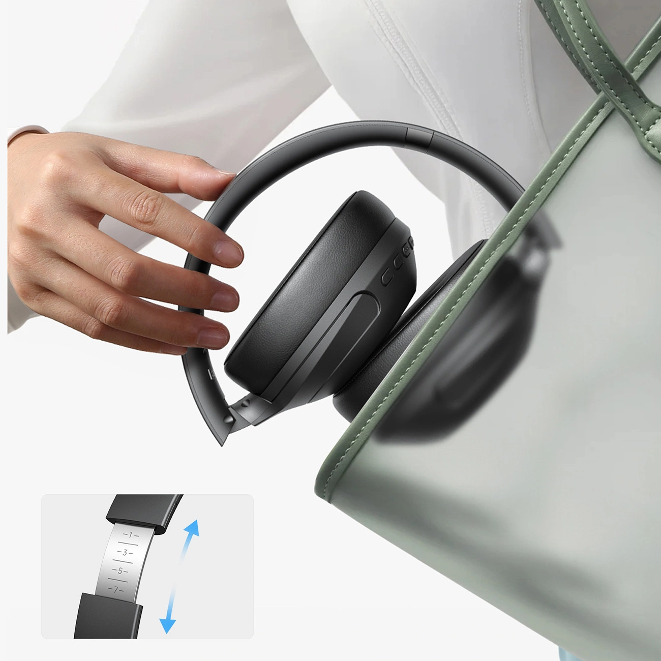 Auricolare Bluetooth Joyroom JR-JH2, A2DP, ANC, Nero