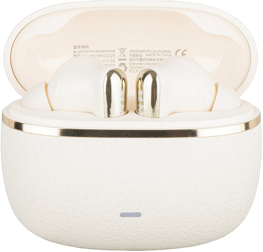 Handsfree Bluetooth Monster Clarity 200, TWS, ANC, Crema Chiaro