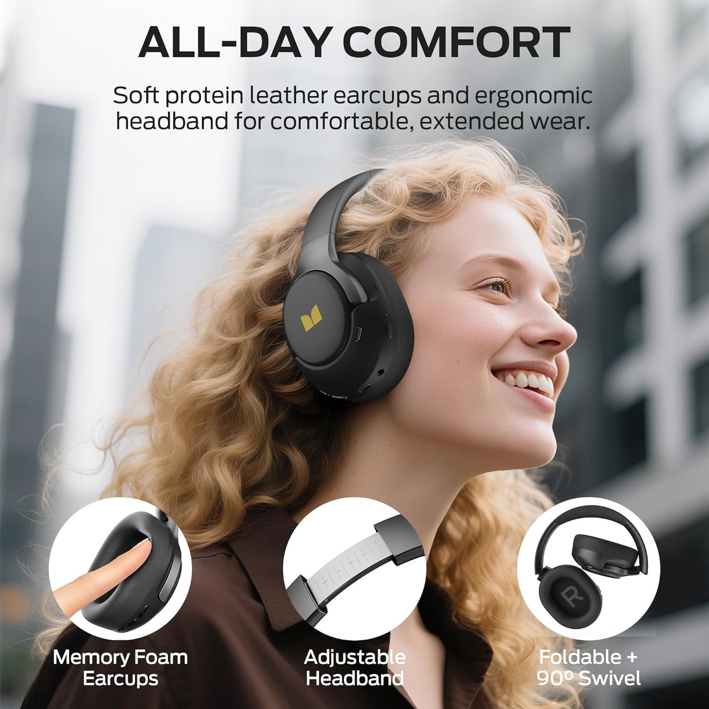Handsfree Bluetooth Monster Persona 5th, MultiPoint, A2DP, ANC, Nero