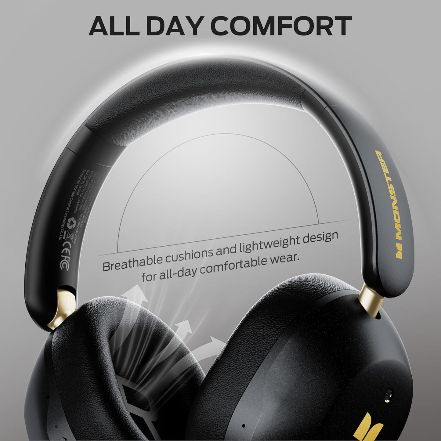 Auricolare Bluetooth Monster Persona 6th, MultiPoint, A2DP, ANC, Nero