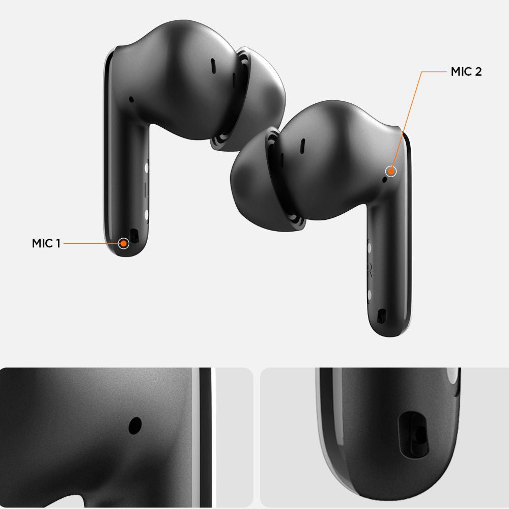 Auricolare Bluetooth Spigen SA2400, TWS, ANC, Nero