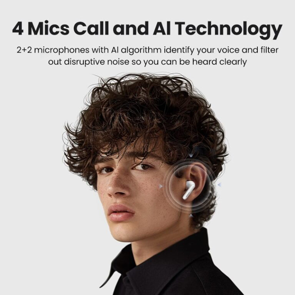 Auricolare Bluetooth UGREEN HiTune T3 Pro WS206, TWS, ANC, MultiPoint, Bianco
