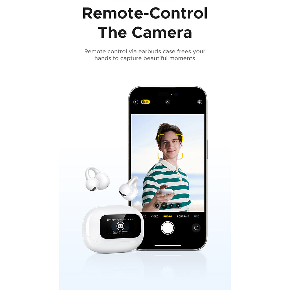 Auricolare Bluetooth UGREEN S6 ClipBuds Magic WS208, TWS, Bianco