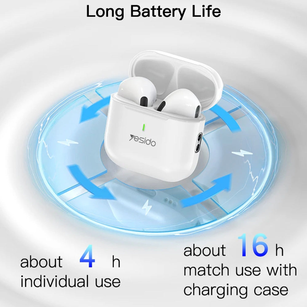 Auricolare Bluetooth Yesido TWS17, TWS, Bianco