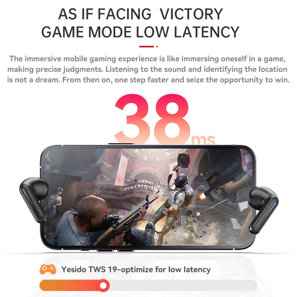 Auricolare Bluetooth Yesido TWS19, TWS, Nero