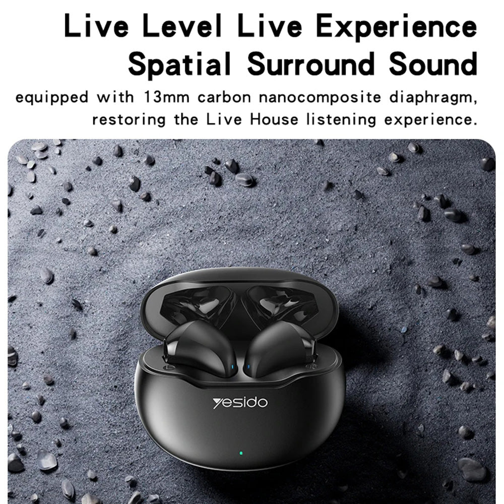 Auricolare Bluetooth Yesido TWS21, TWS, Nero
