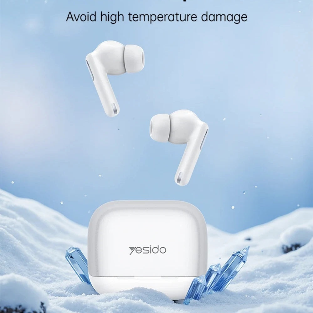 Auricolare Bluetooth Yesido TWS34, TWS, ANC, Bianco