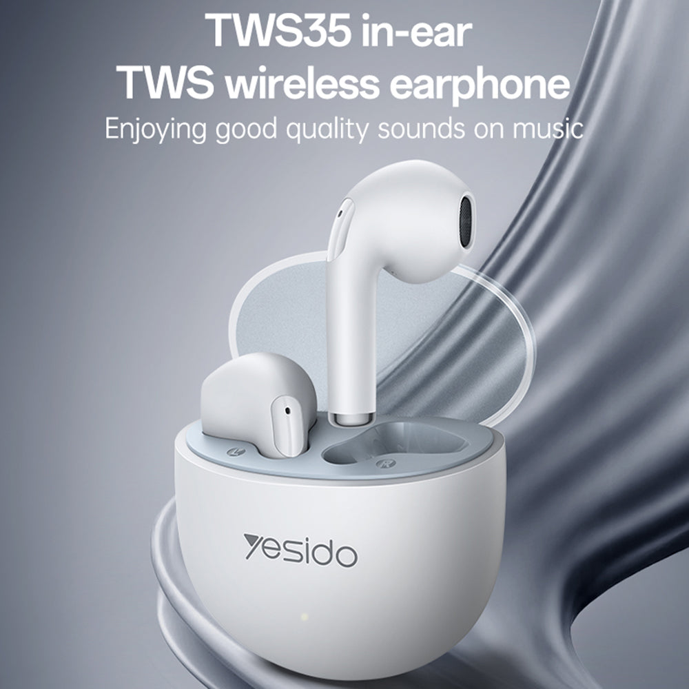 Auricolare Bluetooth Yesido TWS35, TWS, Bianco