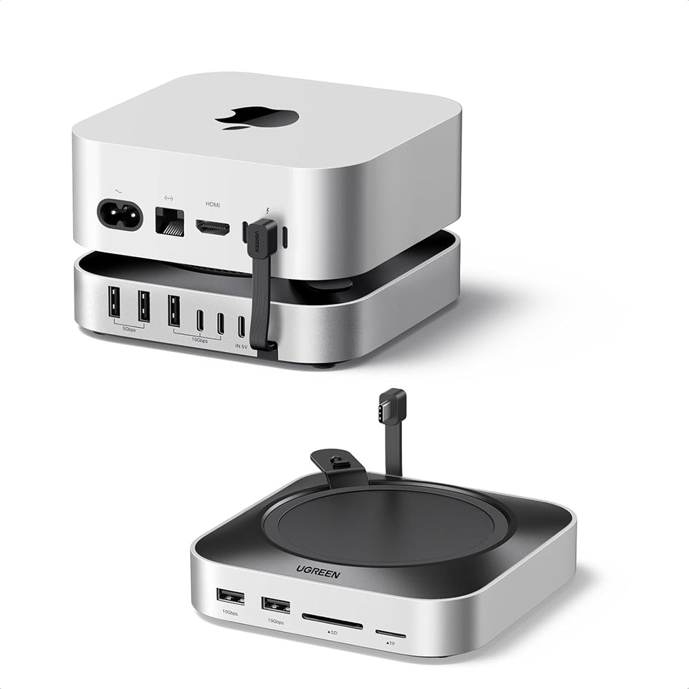 Hub Multifunzionale UGREEN CM841A (95094) per Apple Mac Mini M4 / Mini M4 Pro, 10in1, Grigio