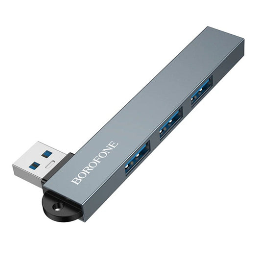 Hub USB Borofone FH1, 4in1, Grigio