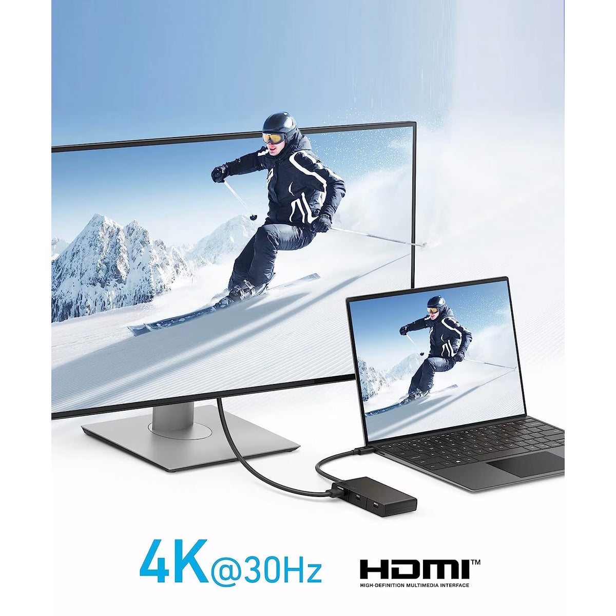 Hub USB-C Anker 332, 2 x USB-A - 2 x USB-C - 1 x HDMI, Nero A8356G11