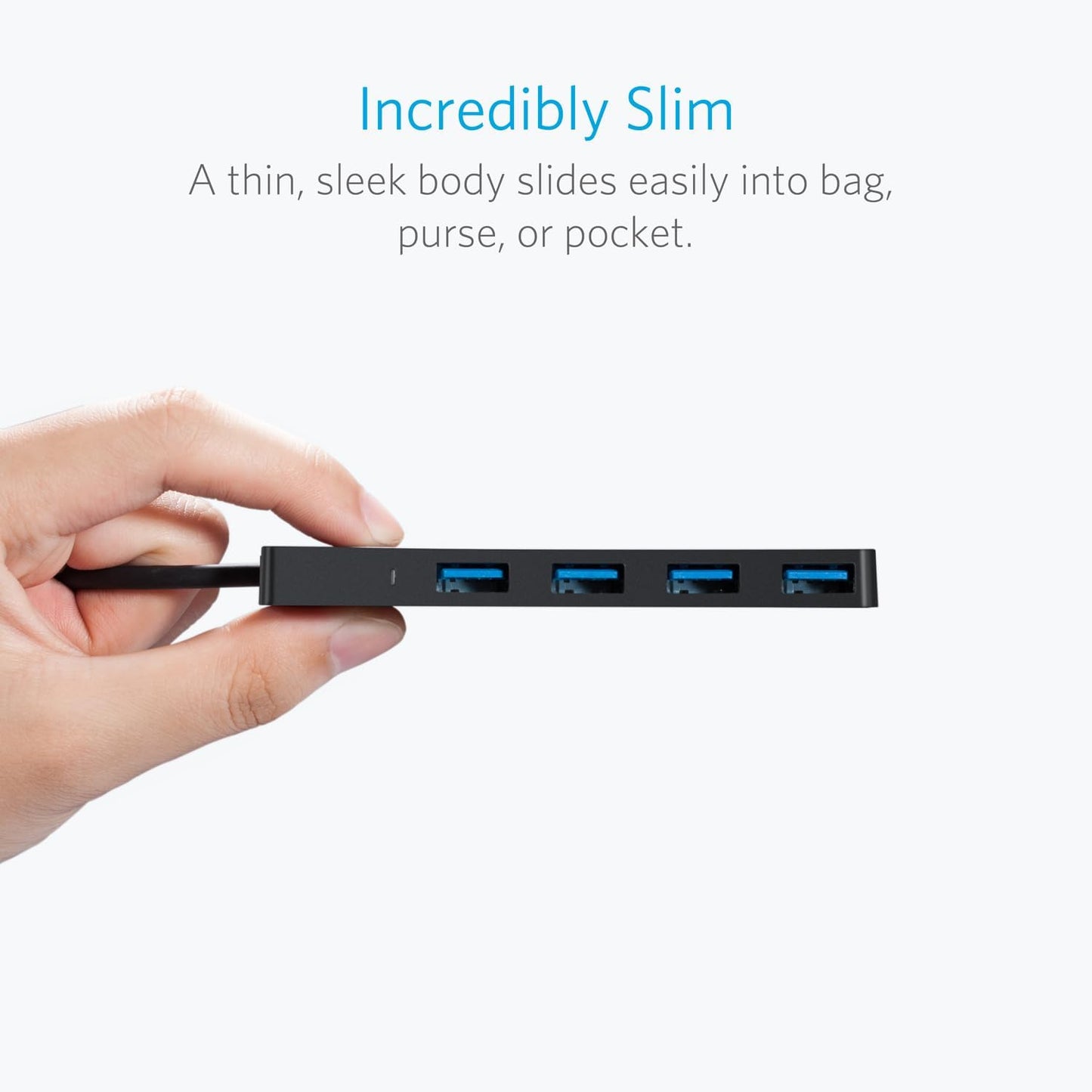 Hub USB-C Anker, 4 x USB-A 3.0, Nero A8309G11