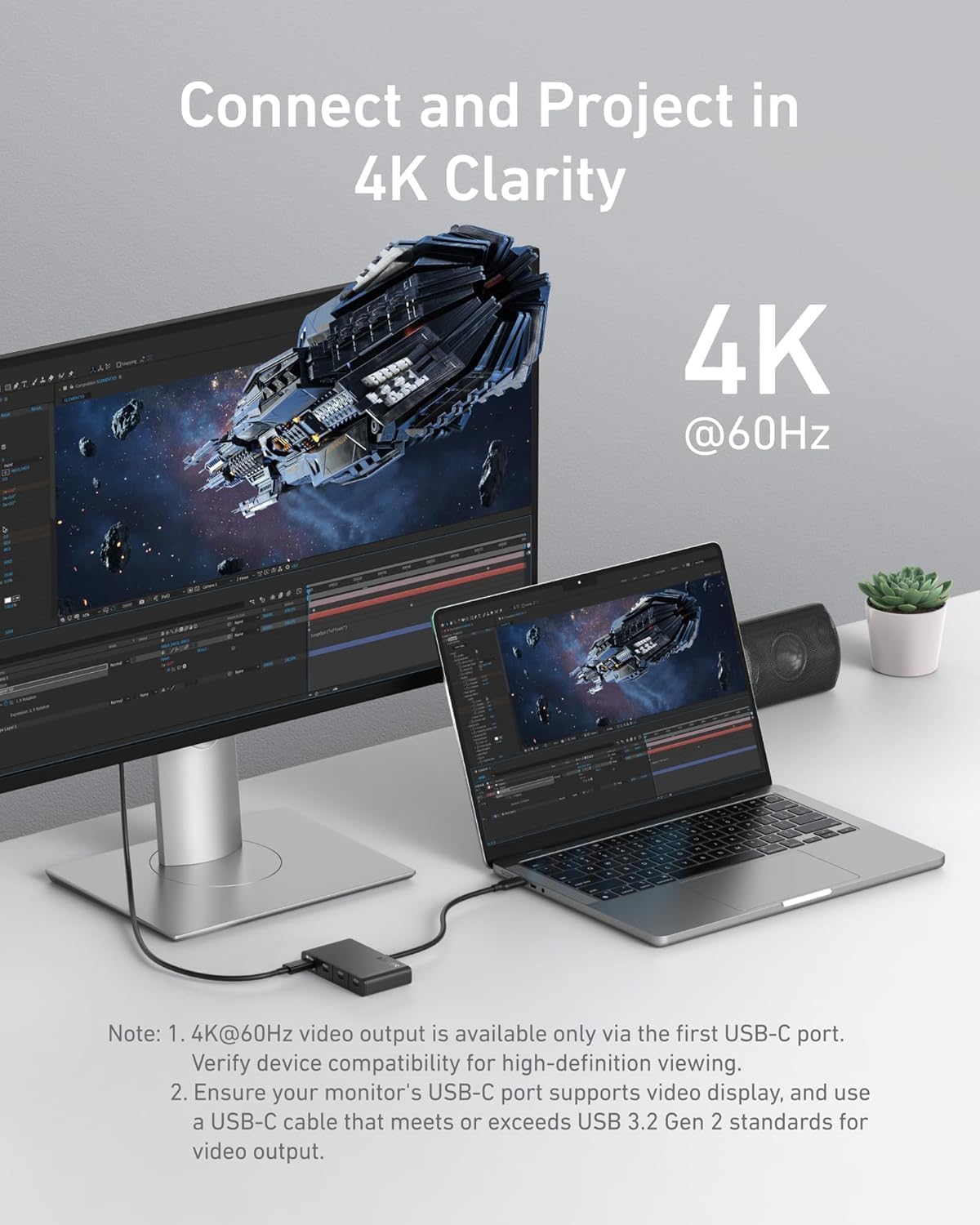 Anker Hub USB-C, 4 x USB-C, nero A8340GA1
