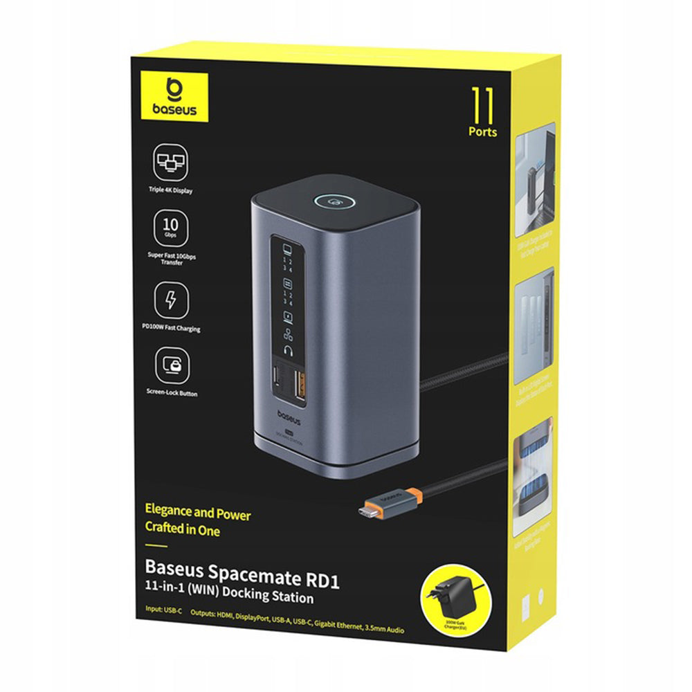 Hub Multifunzionale Baseus Spacemate, 11in1, Grigio B0112701
