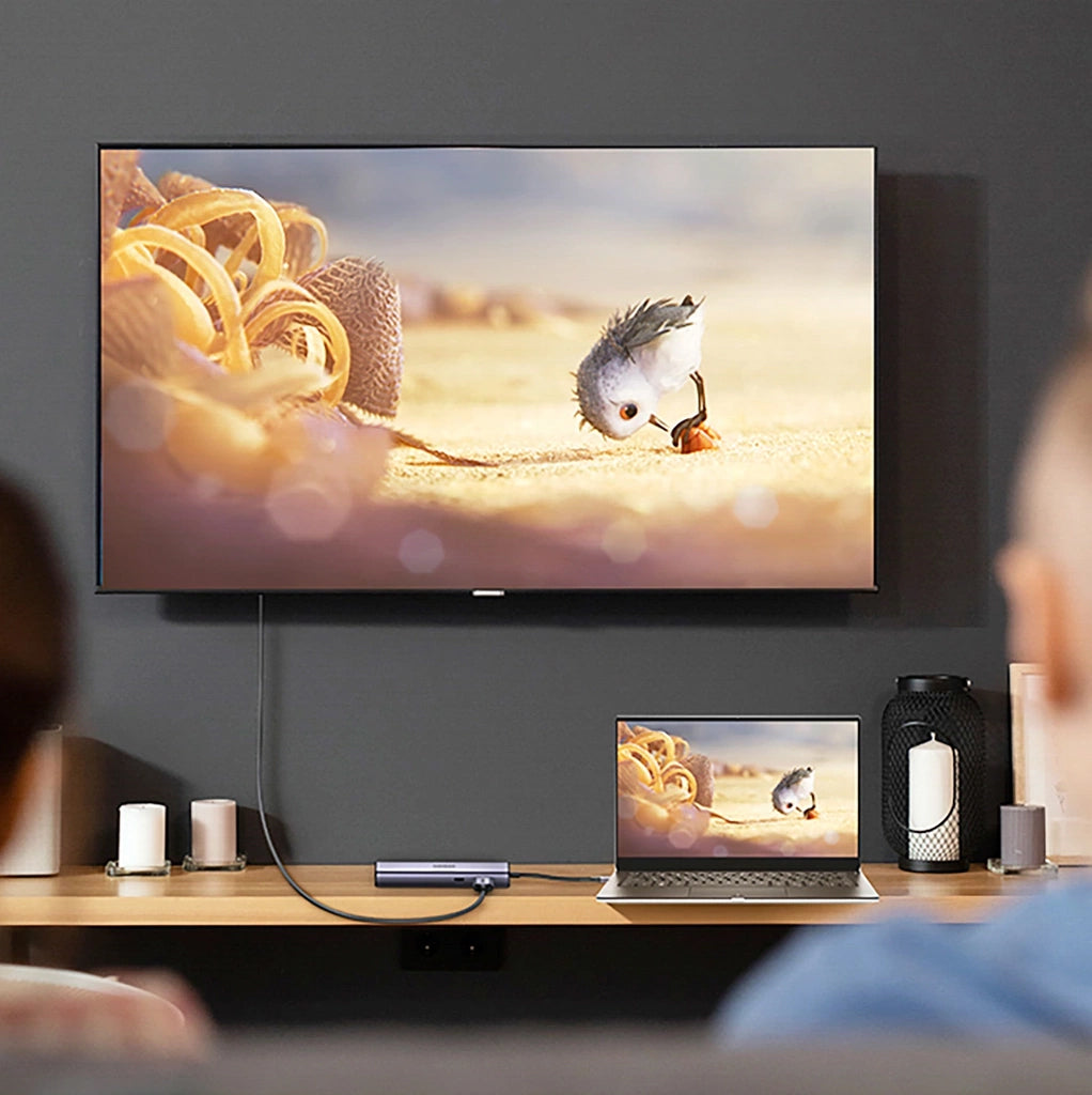 Hub USB-C UGREEN CM512 (90568), 2 x USB-A 3.0 - 1 x USB-C - 1 x HDMI - 1 x RJ45 - 1 x SD - 1 x microSD, Grigio