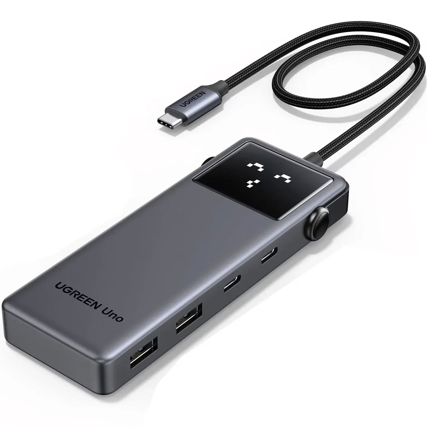 Hub USB-C UGREEN CM888 Uno, 2 x USB-A 3.2 - 3 x USB-C - 1 x HDMI, Grigio