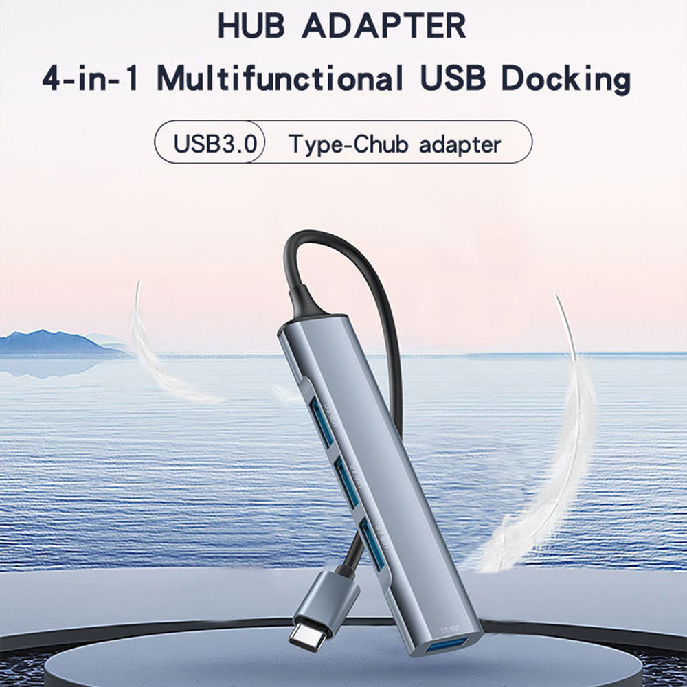 Hub USB-C Yesido HB17, 4in1, Grigio
