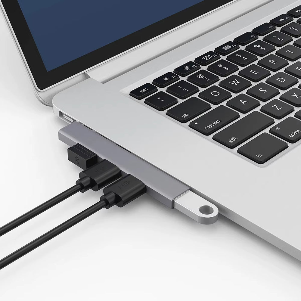 Hub USB Techsuit H14 ZenithDock, 4in1, Grigio