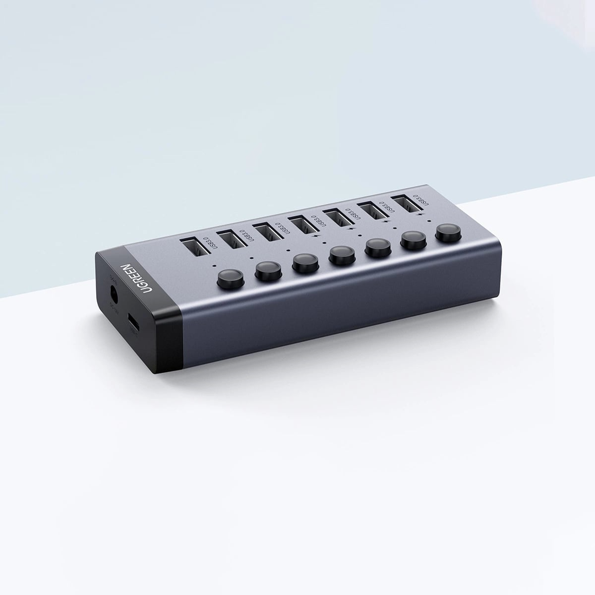 Hub USB UGREEN CM481, 7 x USB-A 3.0, Grigio
