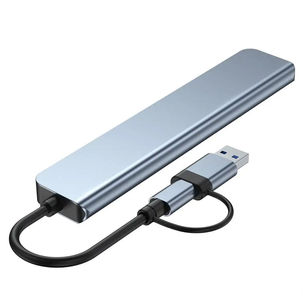 Hub USB / USB-C Techsuit H6 DataBridge, 7in1, Grigio