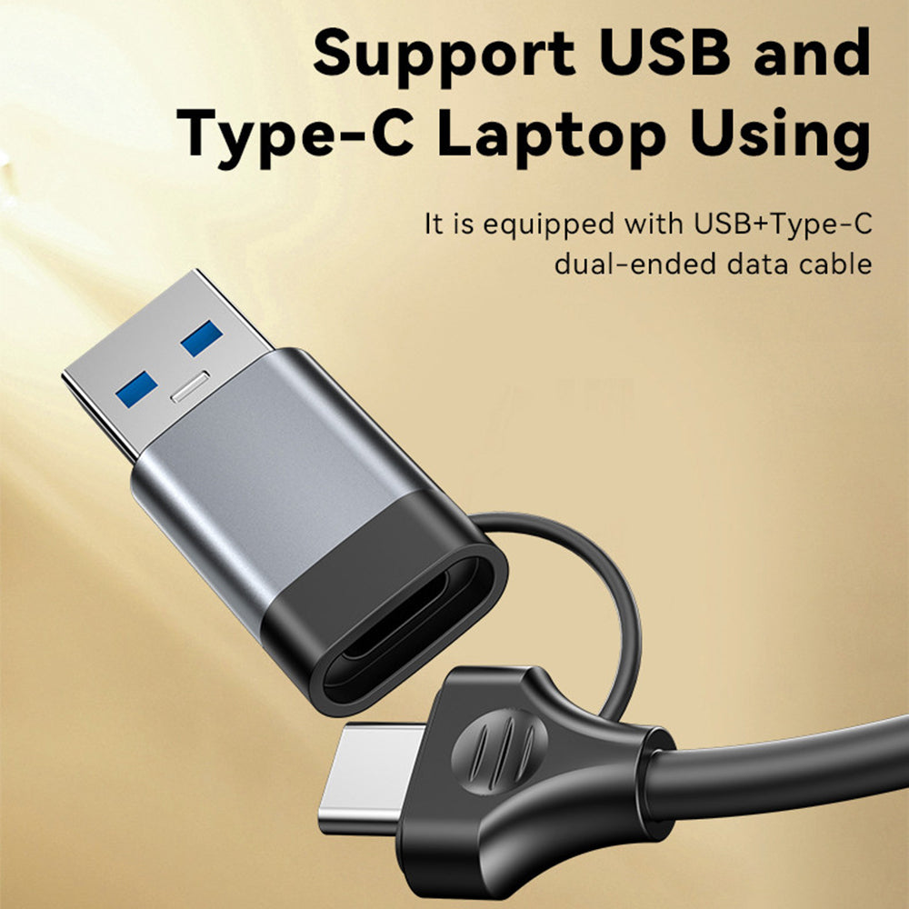 Hub USB / USB-C Yesido HB21, 5in1, Grigio