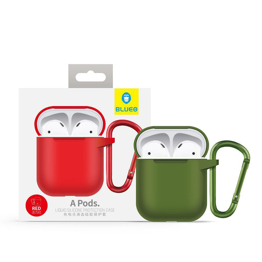 Custodia Blueo Liquid per Apple AirPods Gen 1, Blu Navy