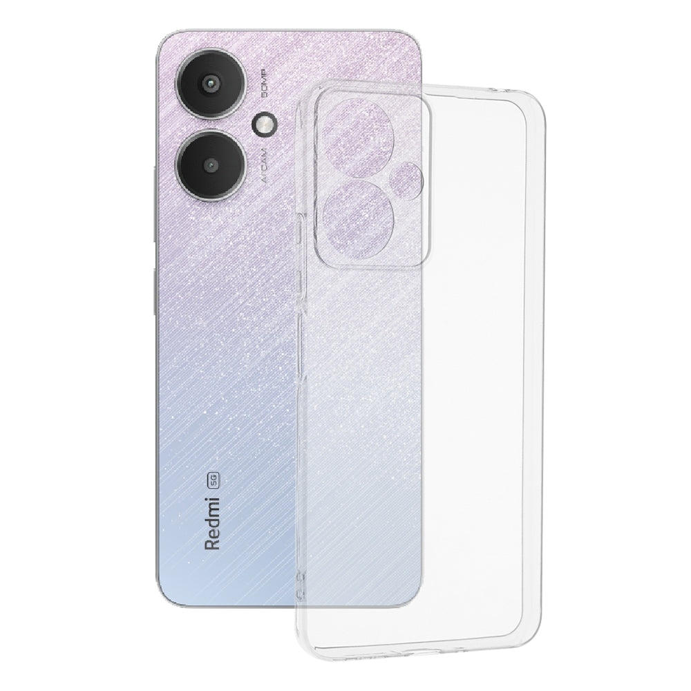 Custodia con Protezione per Fotocamera per Xiaomi Redmi 13C 5G, Techsuit, Chiara, Trasparente
