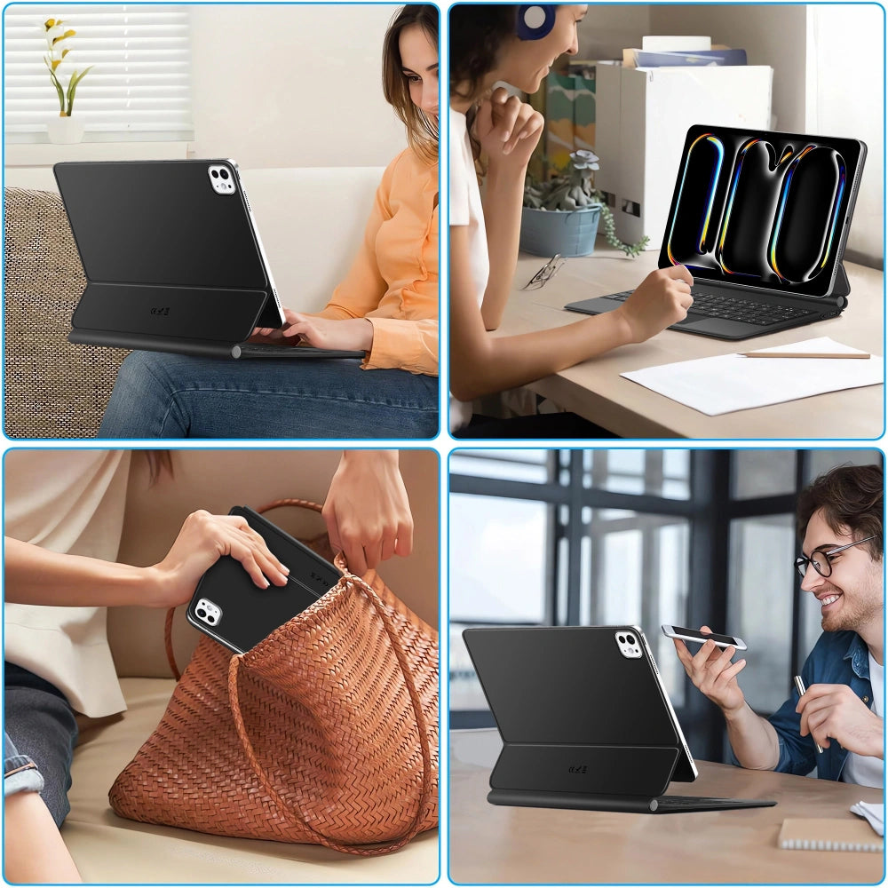 Custodia con Tastiera per Apple iPad Pro 11 (2025) / (2024), Tech-Protect, SmartCase Magnetica, Nera