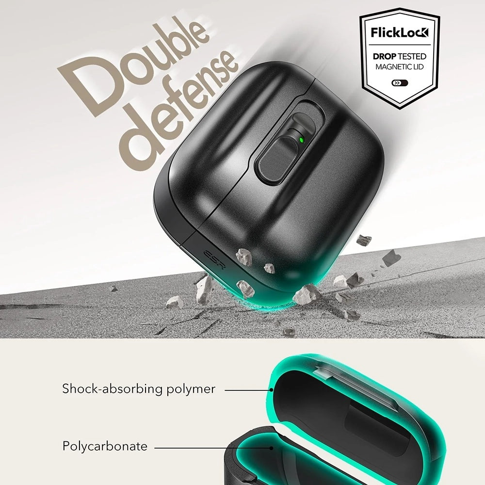 Custodia ESR Pulse Magnetic FlickLock per Apple AirPods Pro 3, Nera
