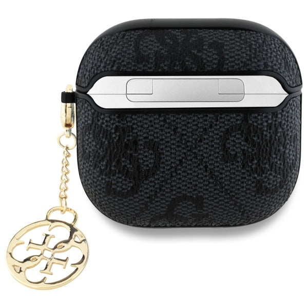 Custodia Guess 4G Charm per Apple AirPods 4, Nera