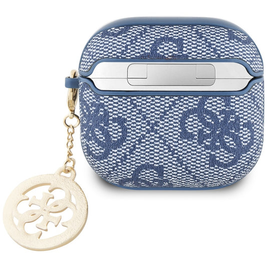 Custodia Guess 4G Strass Charm per Apple AirPods 4, Blu