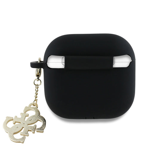 Custodia Guess W/4G Charm per Apple AirPods 4, Nera