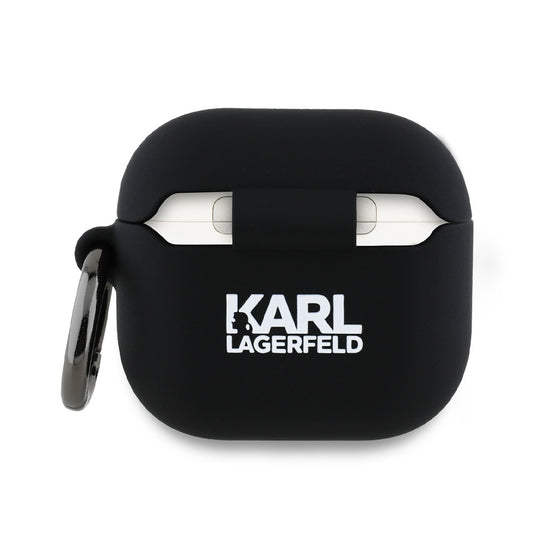 Custodia Karl Lagerfeld 3D Karl & Choupette's Heads per Apple AirPods 4, Nera