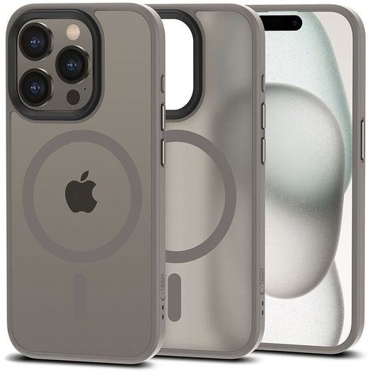 Custodia MagSafe per Apple iPhone 15 Pro, Tech-Protect, Magmat, Magmat, Grigio