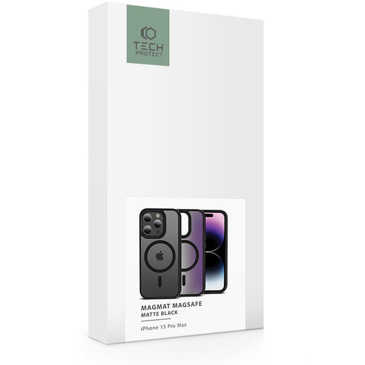 Custodia MagSafe per Apple iPhone 15 Pro Max, Tech-Protect, Magmat, nero