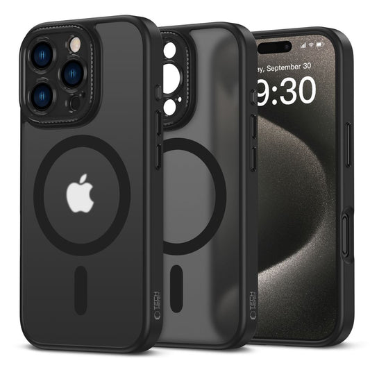 Custodia MagSafe per Apple iPhone 16 Pro, Tech-Protect, Magcam, nero