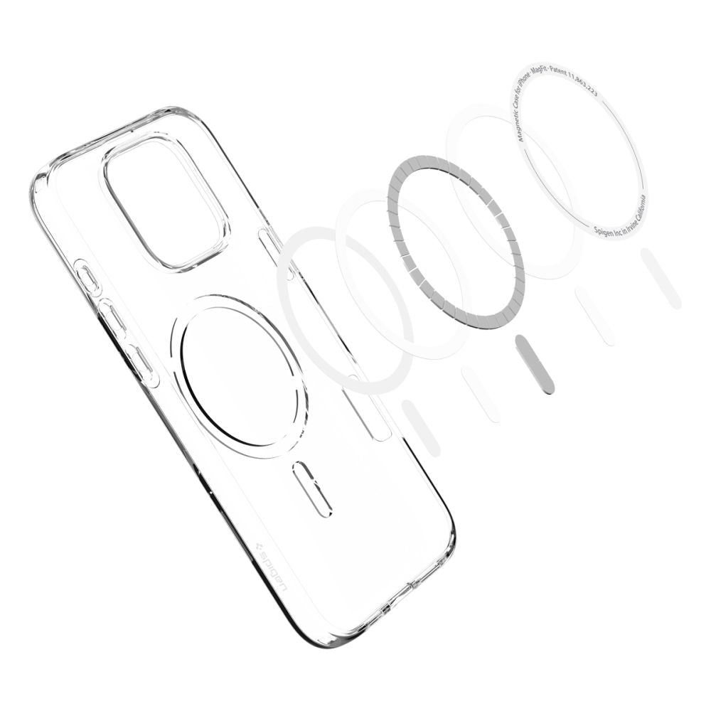 Custodia MagSafe per Apple iPhone 16 Pro Max, Spigen, cristalli liquidi, trasparente ACS08387