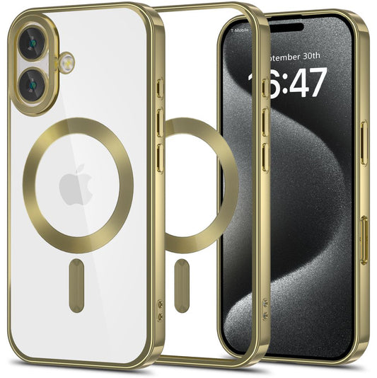 Custodia MagSafe per Apple iPhone 16, Tech-Protect, Magflex Satin, oro