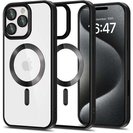 Custodia MagSafe per Apple iPhone 16 Pro, Tech-Protect, Magflex Satin, nero