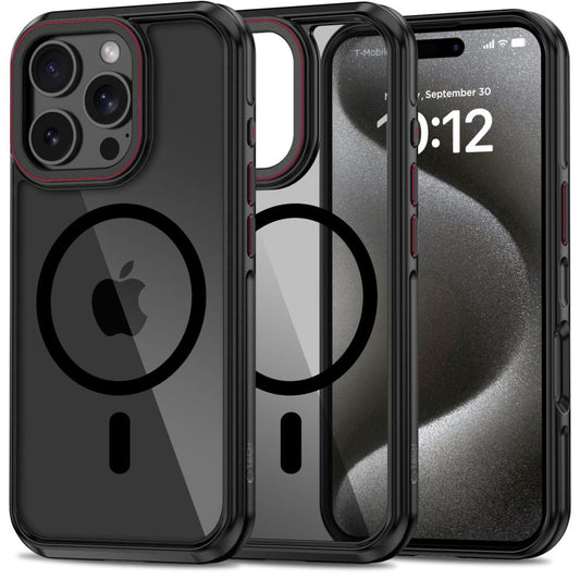 Custodia MagSafe per Apple iPhone 16 Pro Max, Tech-Protect, Maghybrid, nero