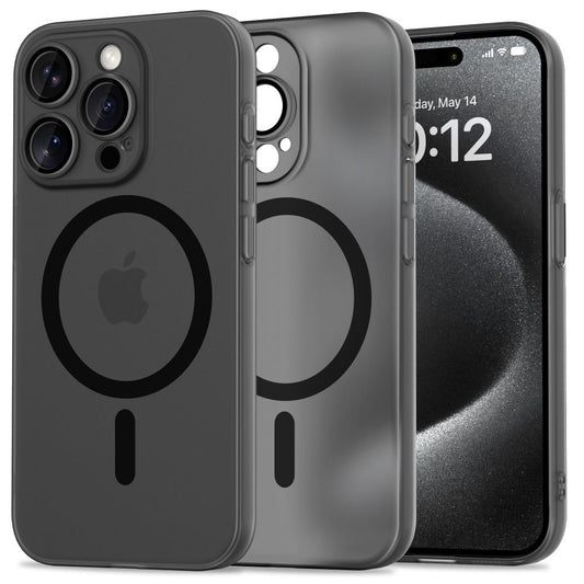 Custodia MagSafe per Apple iPhone 15 Pro, Tech-Protect, MagSlim, nero