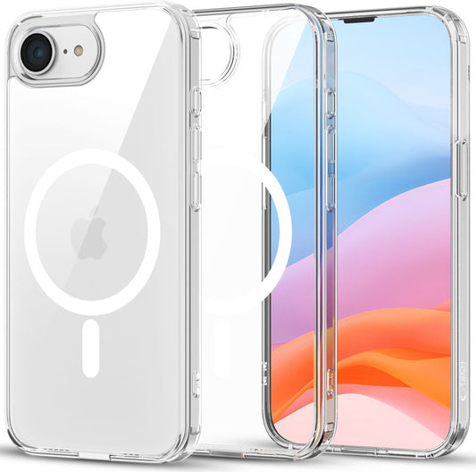 Custodia MagSafe per Apple iPhone 16e, Tech-Protect, Flexair Hybrid, Trasparente
