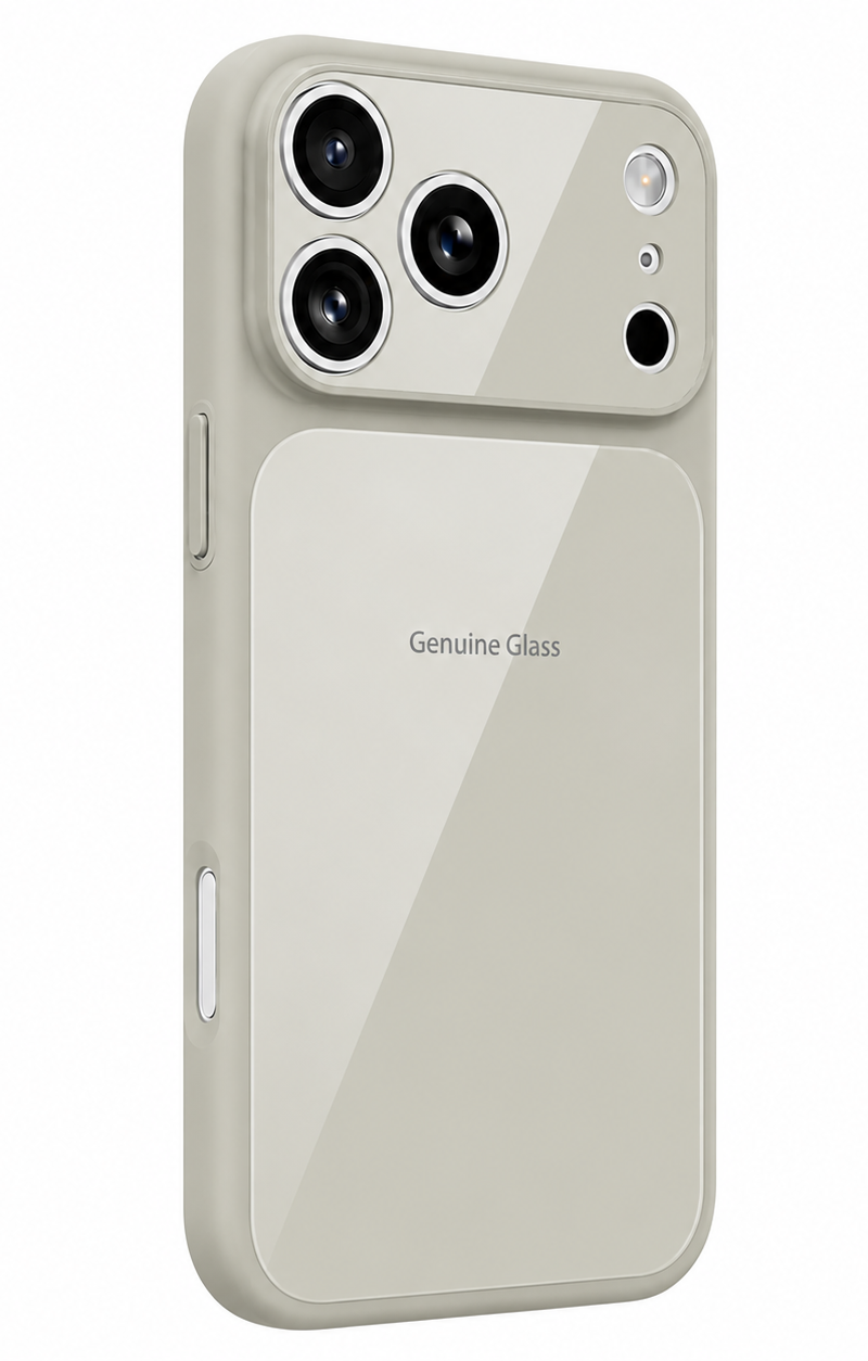 Custodia MagSafe per Apple iPhone 16 Pro, OEM, Vetro Originale, Grigio