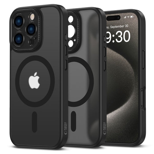 Custodia MagSafe per Apple iPhone 16 Pro Max, Tech-Protect, Magcam, nero